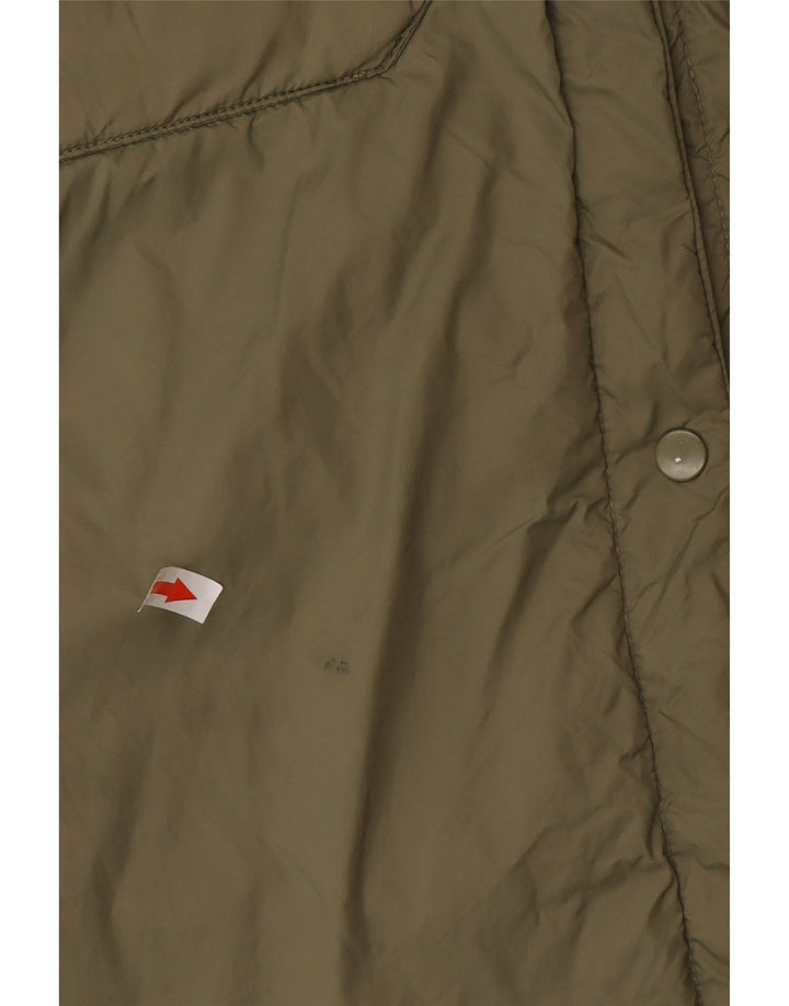 Zara Manteau coupe-vent surdimensionné pour femme UK 16 Large Kaki Polyamide