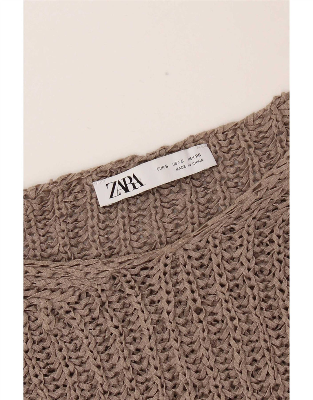 Zara Débardeur surdimensionné pour femme UK 10 Petit Beige