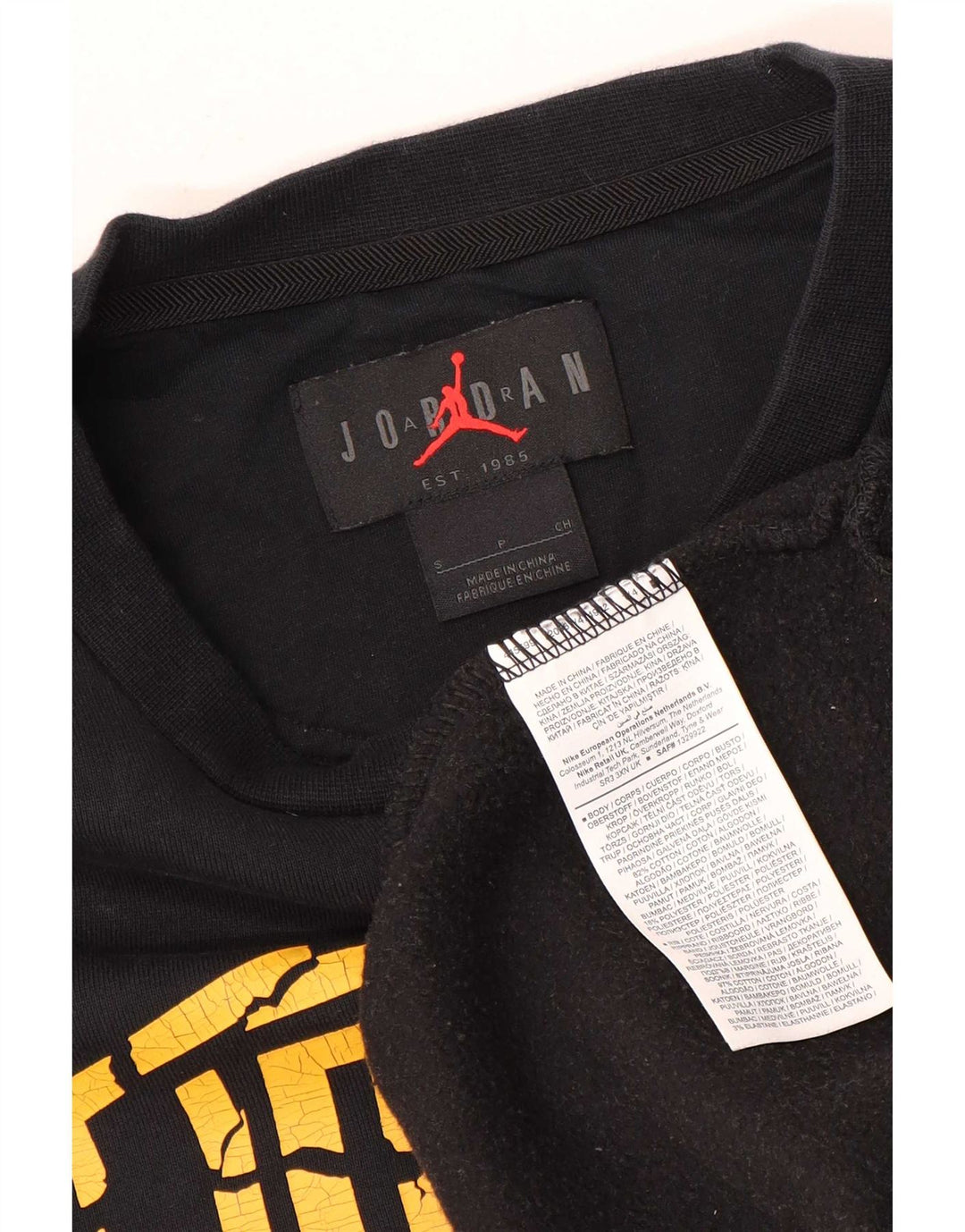 Jordan Sweat-shirt graphique pour homme Petit coton noir