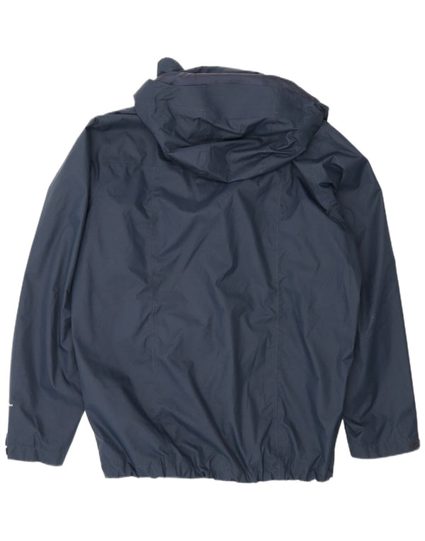 The North Face Veste coupe-vent à capuche pour homme UK 40 Large Bleu marine