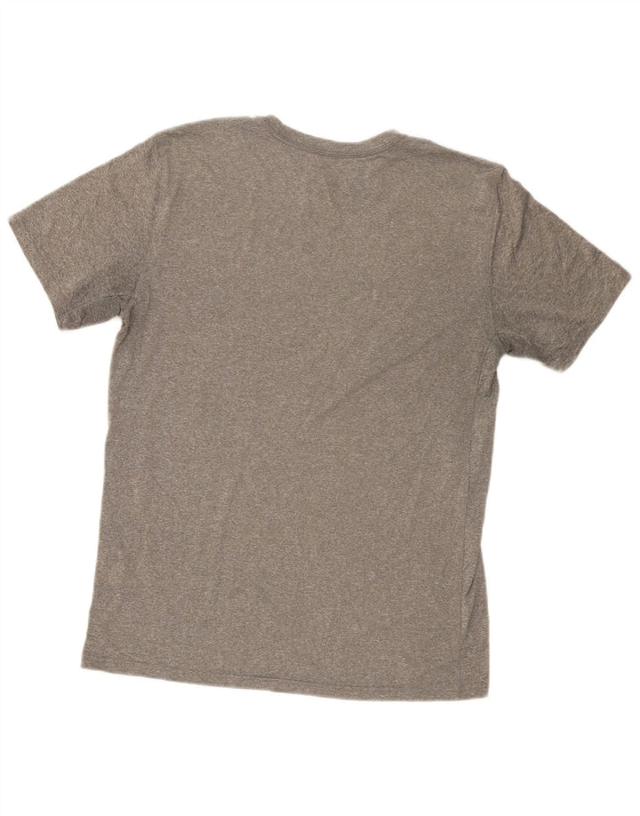 Nike Womens Dri Fit Graphic T-Shirt Top UK 14 Gris Moyen Polyester