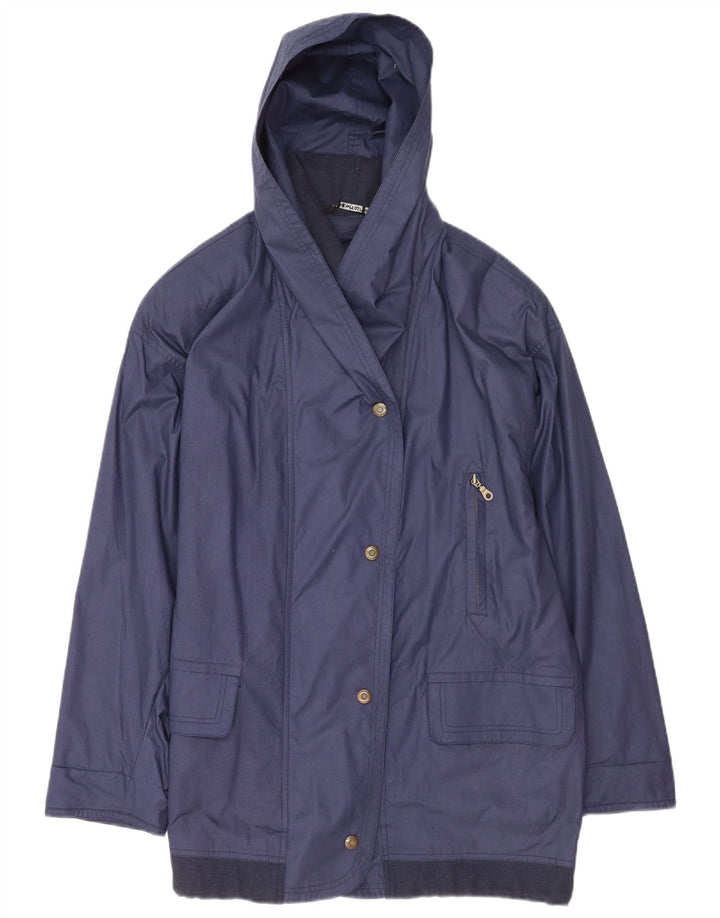 Nouveau Manteau surdimensionné à capuche pour femme Fast EU 42 grand bleu marine coton