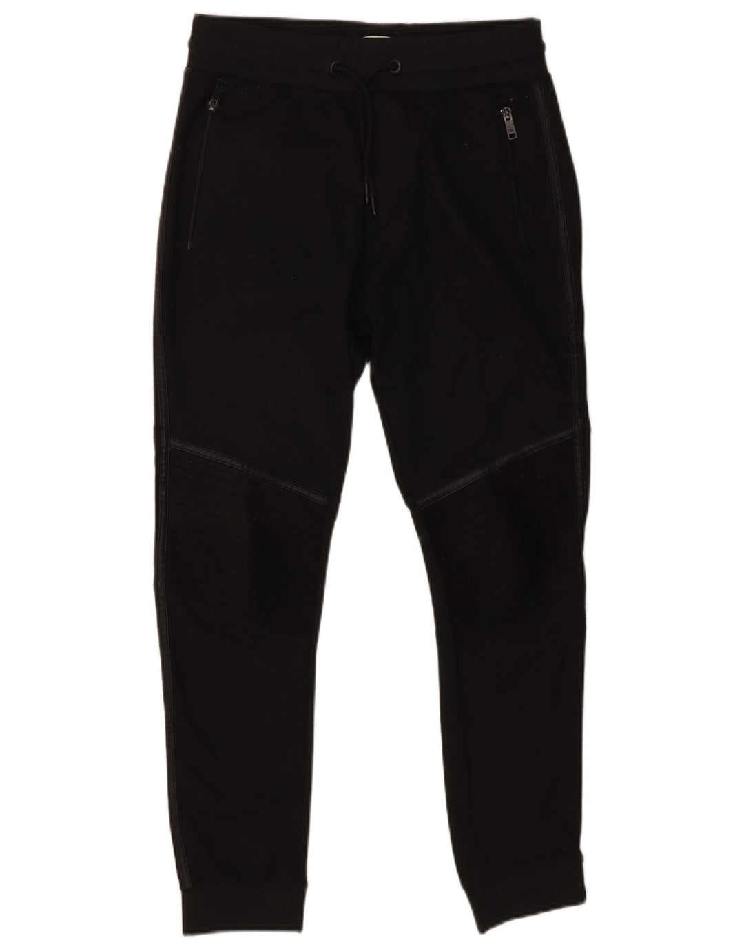 Pantalon De Survêtement Zara Homme Pantalon De Jogging Noir Moyen Polyester