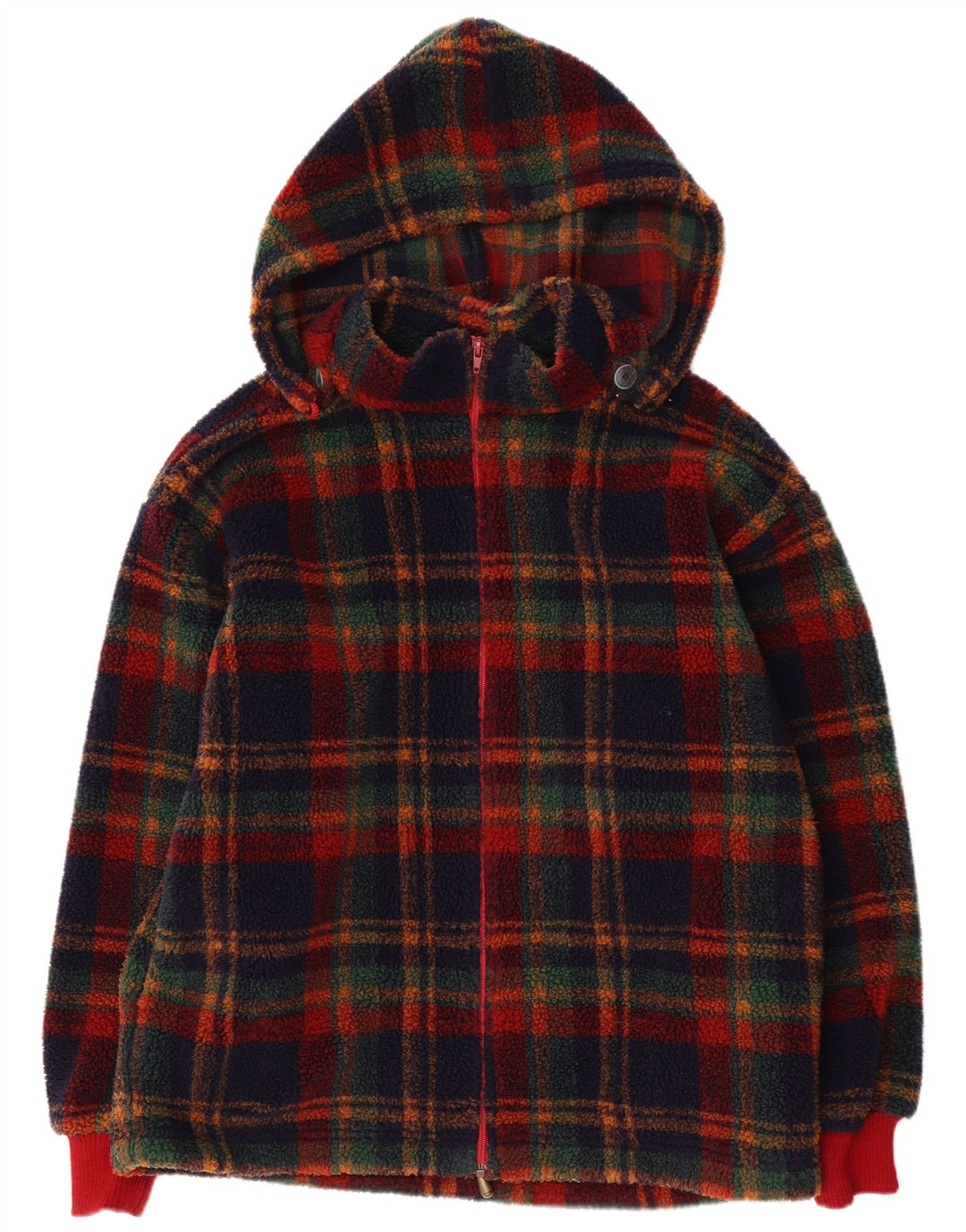 Jockey Veste polaire à capuche pour homme UK 38 Medium Multicolore Plaid Polyester