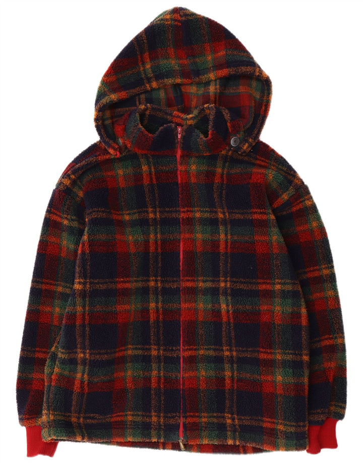 Jockey Veste polaire à capuche pour homme UK 38 Medium Multicolore Plaid Polyester