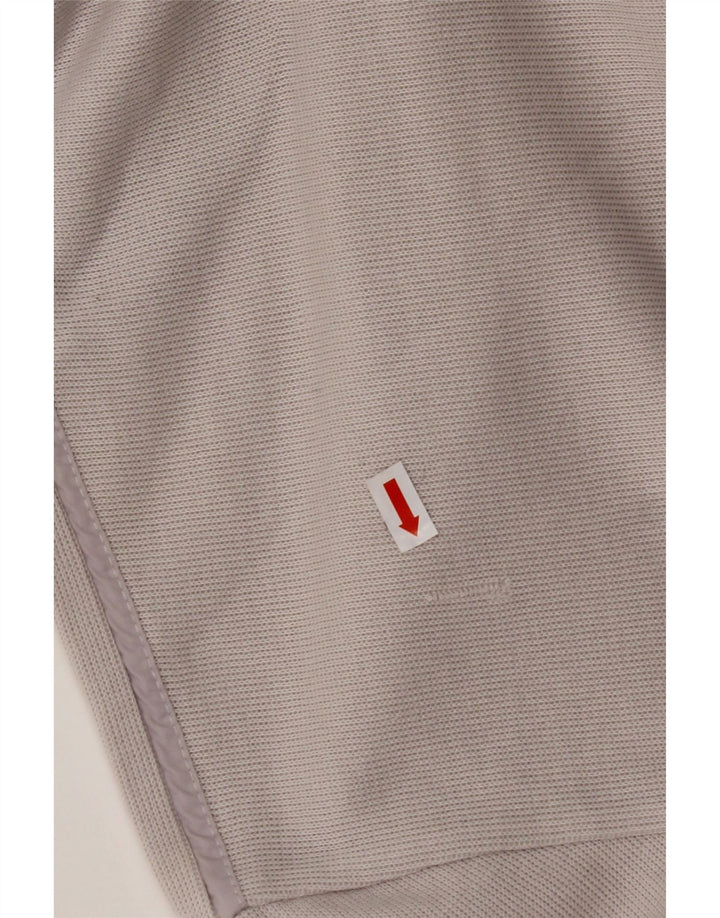 HUGO BOSS Homme Top Manches Longues XL Blanc Cassé Colourblock Coton