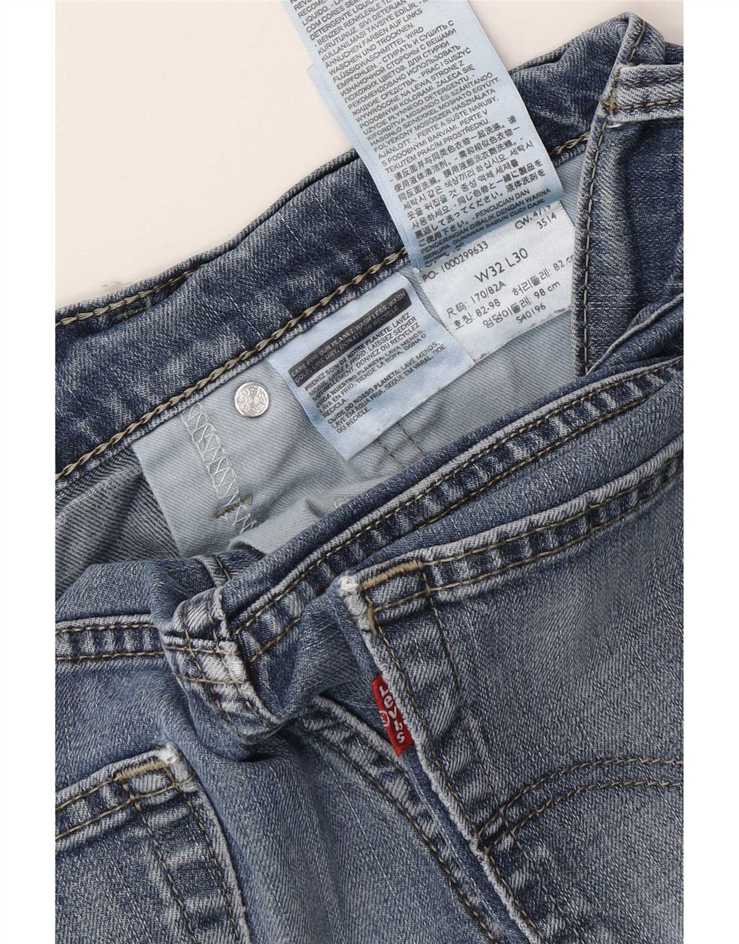 Levi's Jean Slim Femme W32 L30 Bleu Coton