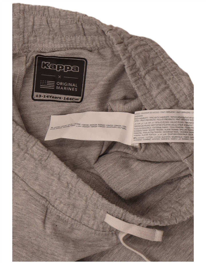 Kappa Short de Sport Garçon 13-14 Ans Gris Coton