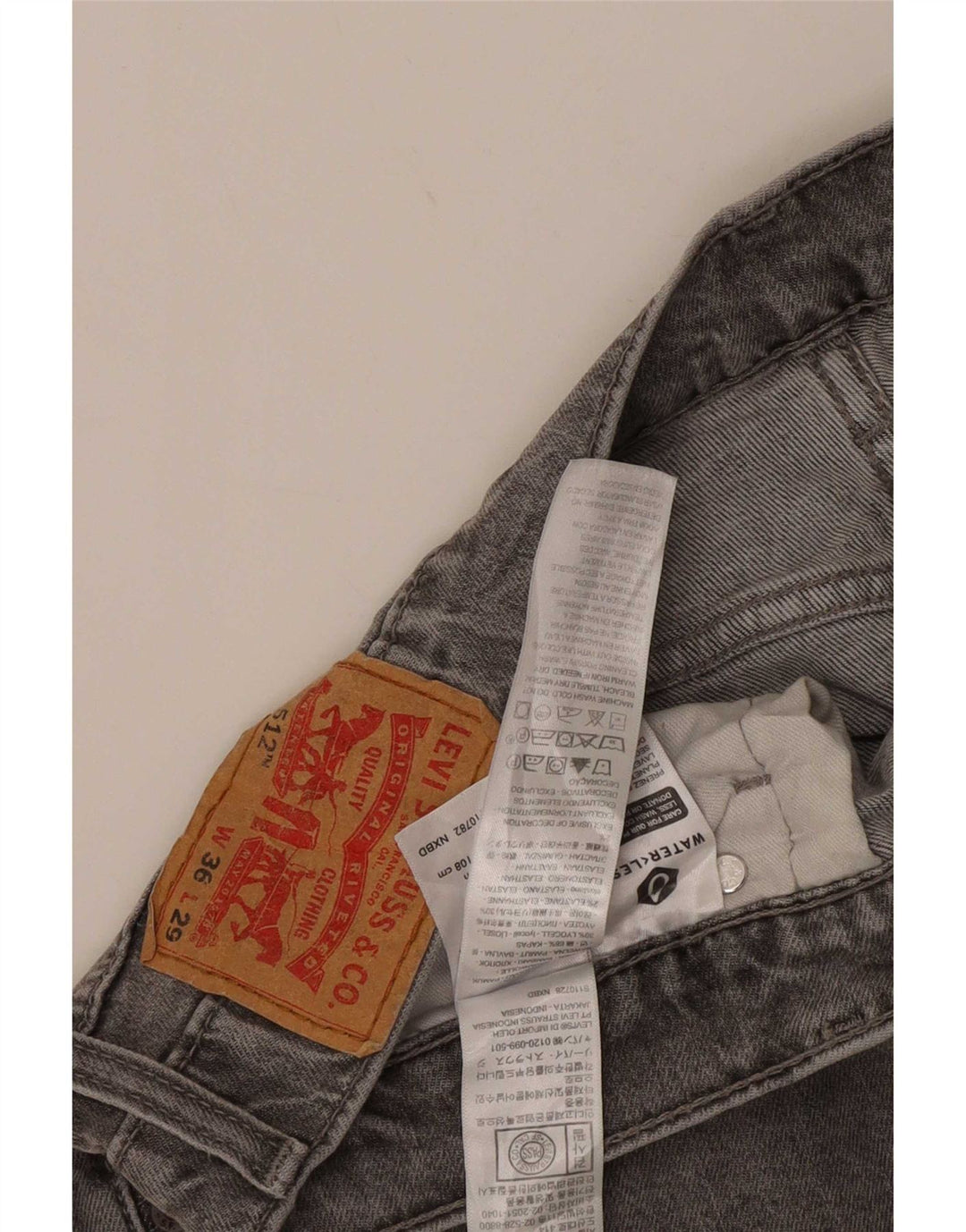 Levi's Jean 512 Slim Tapered Homme Gris Coton