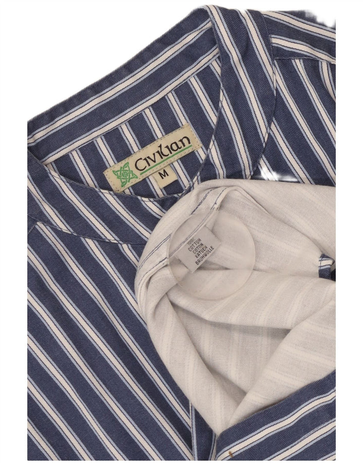 Civilian Chemise pull pour homme en coton rayé bleu marine moyen
