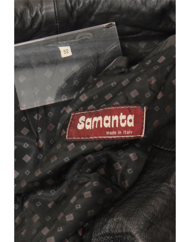 SAMANTA Veste en cuir homme IT 52 XL Noir