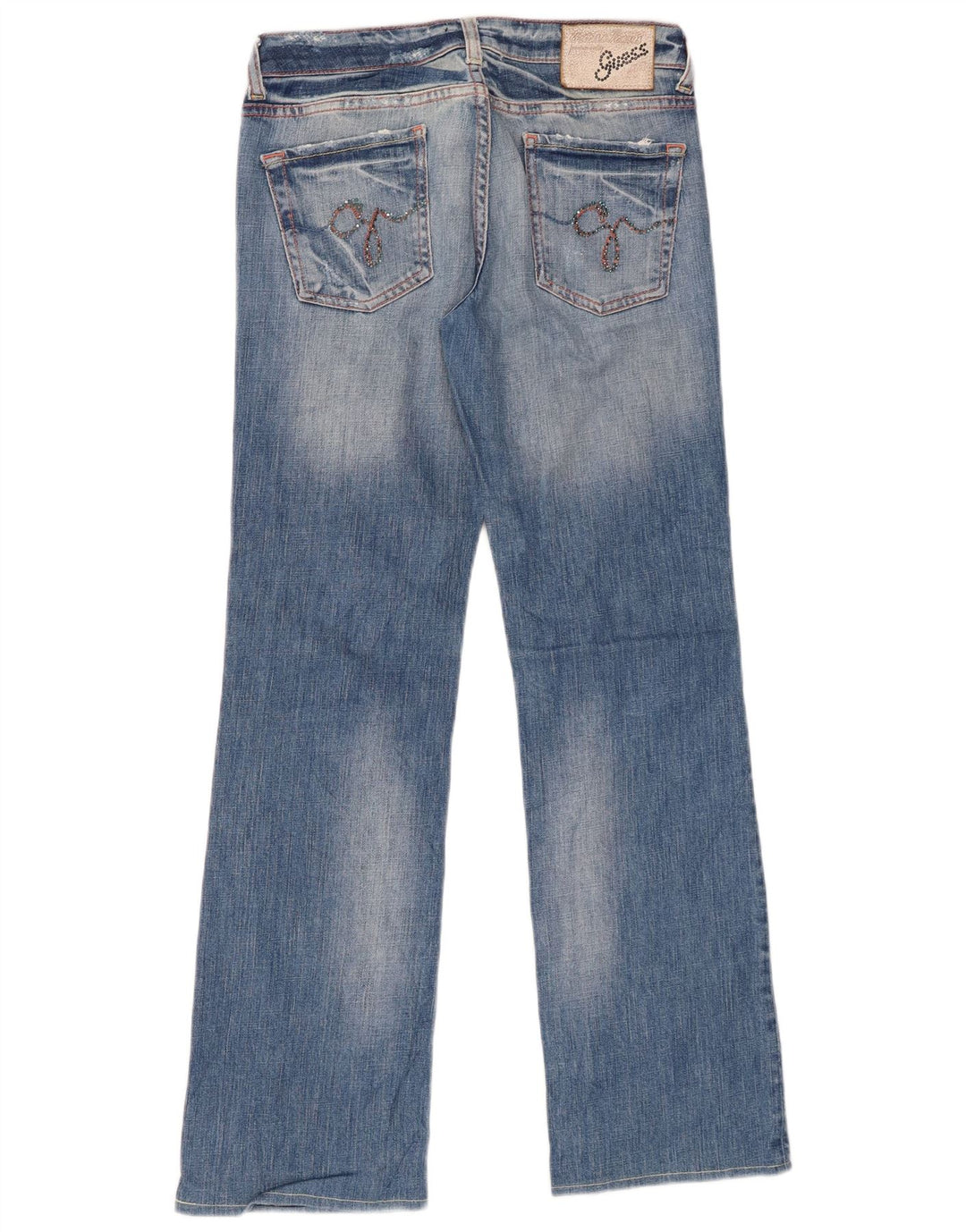 GUESS Jean droit femme W26 L29 bleu coton