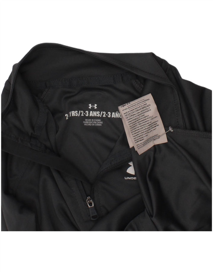 Under Armour Haut de survêtement zippé à col zippé pour garçon 2-3 ans Gris Polyester