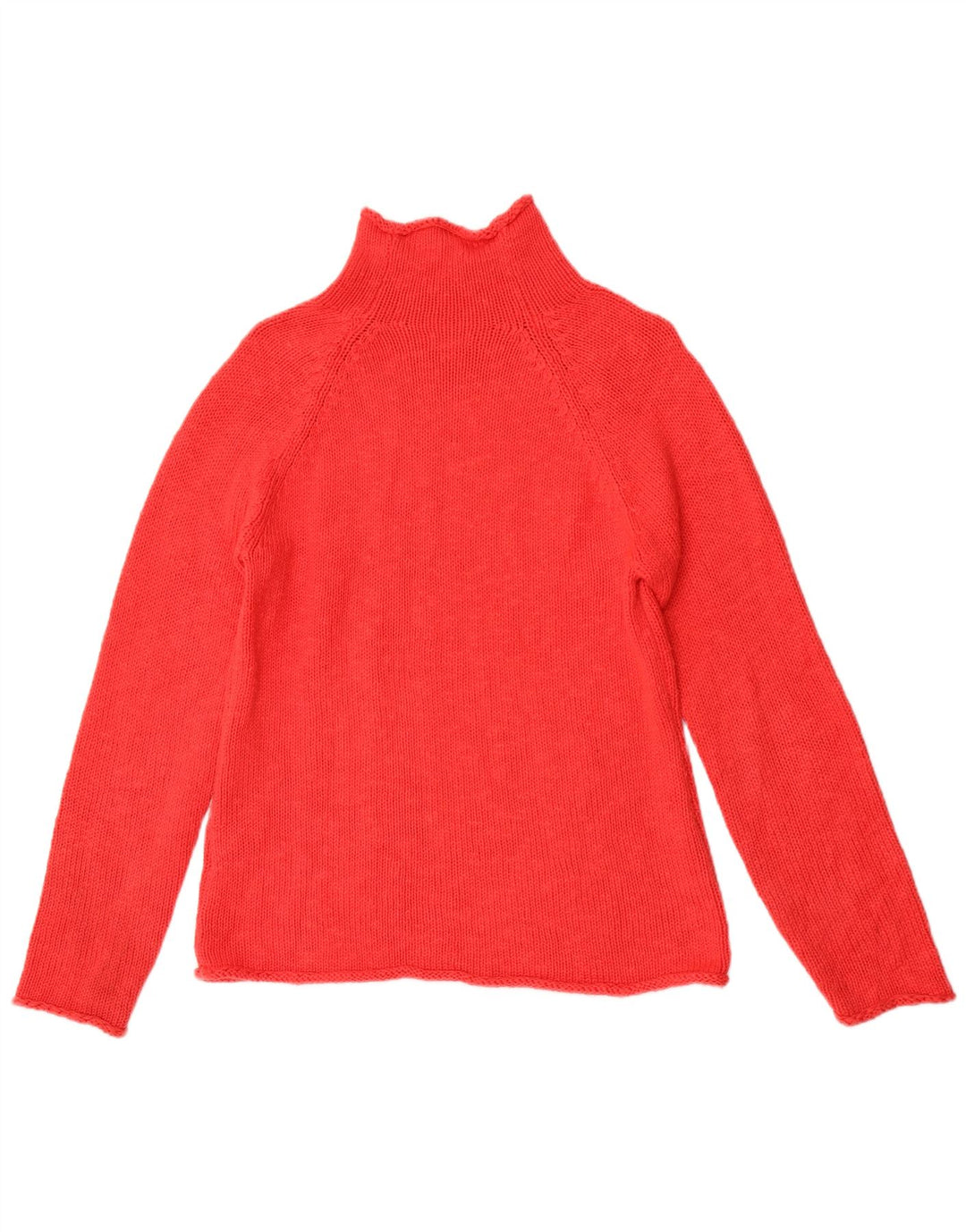 L.L.Bean Pull col roulé pour femme en coton rouge moyen UK 12