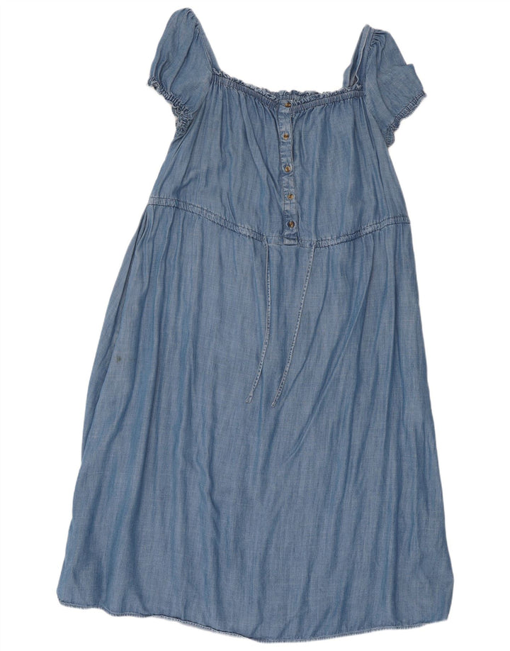 Marks & Spencer Robe longue pour femme UK 16 Large Bleu Lyocell