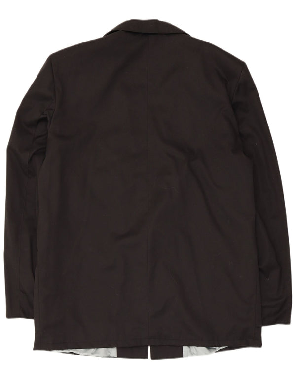 vintage Homme 1 Bouton Blazer Veste UK 40 Grand Noir