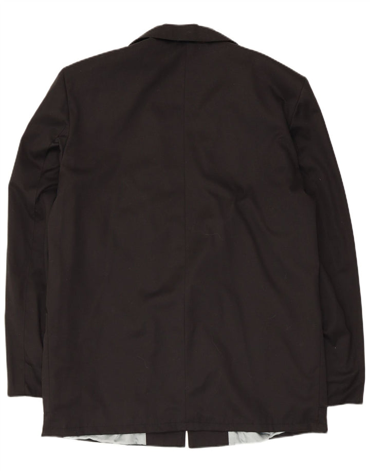 vintage Homme 1 Bouton Blazer Veste UK 40 Grand Noir