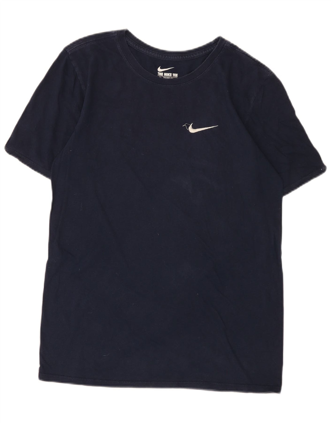 Nike Mens Athletic Cut T-Shirt Top Petit Bleu Marine Coton
