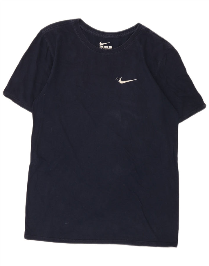 Nike Mens Athletic Cut T-Shirt Top Petit Bleu Marine Coton