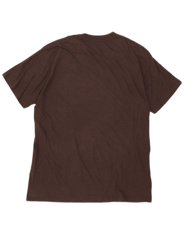 Hard Rock Cafe T-shirt graphique Barcelona pour hommes, grand coton marron