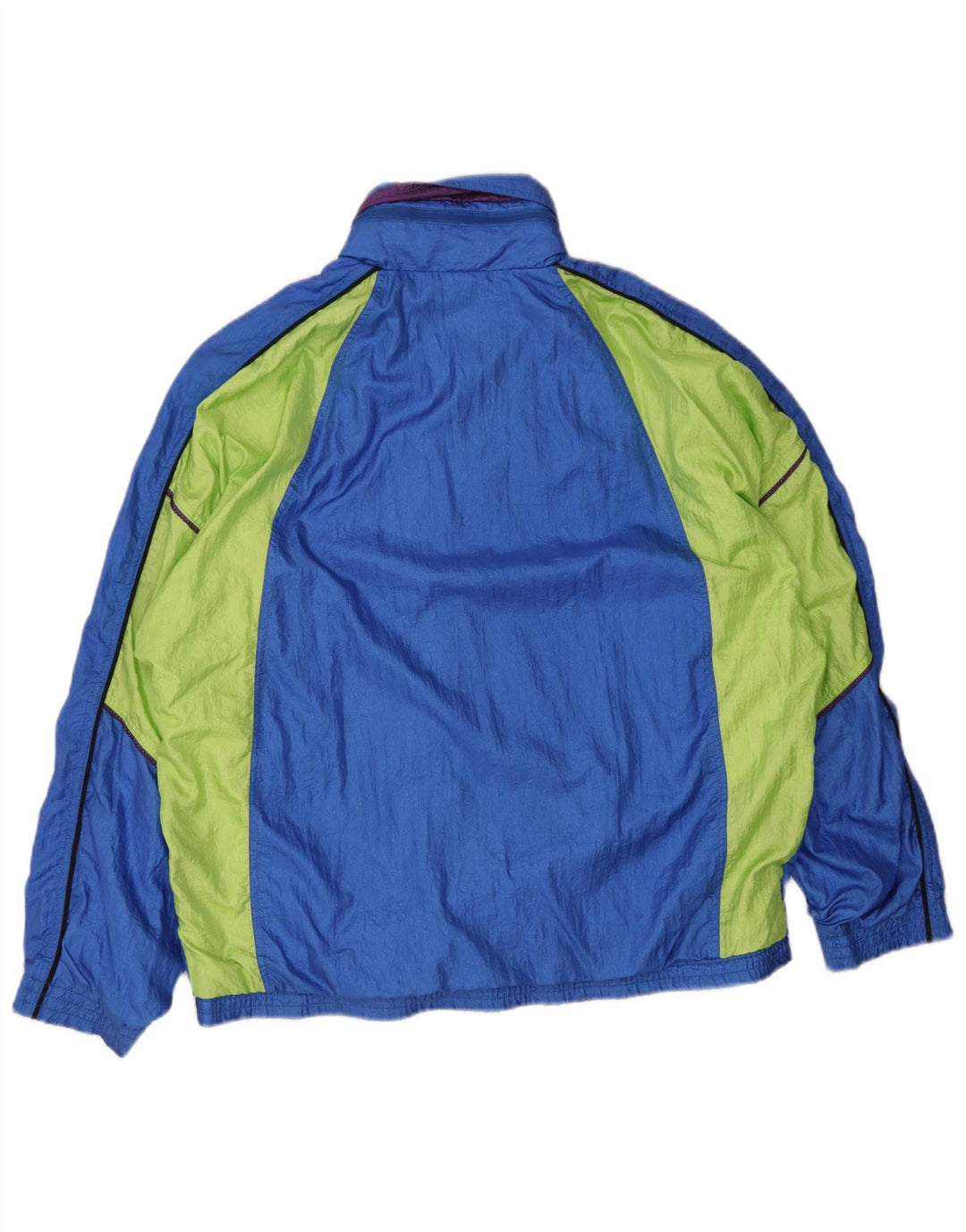 Diadora Veste de survêtement surdimensionnée graphique pour hommes, grand, bleu, color block