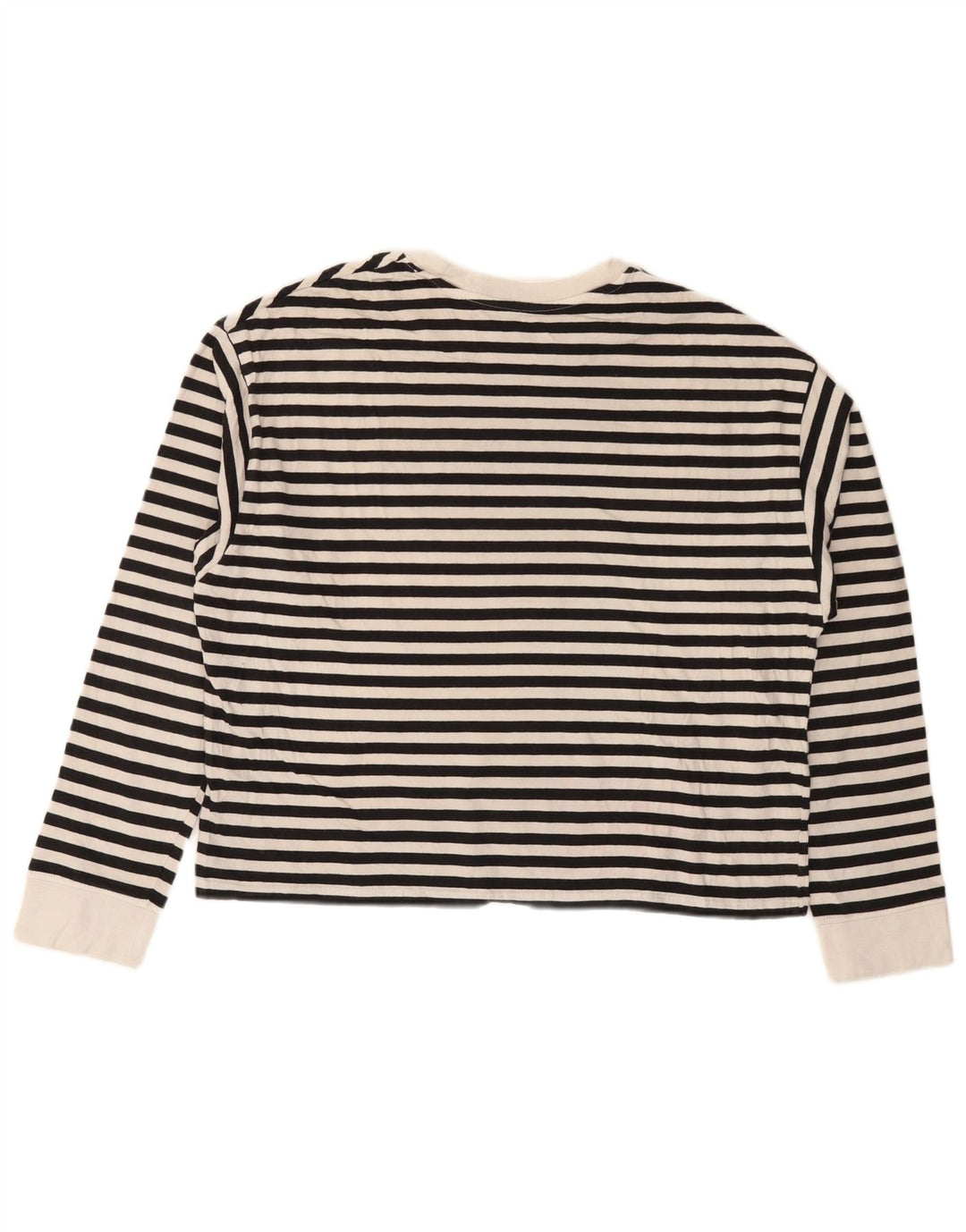 LEVI'S Haut graphique à manches longues pour femme UK 14 Medium Noir Rayé