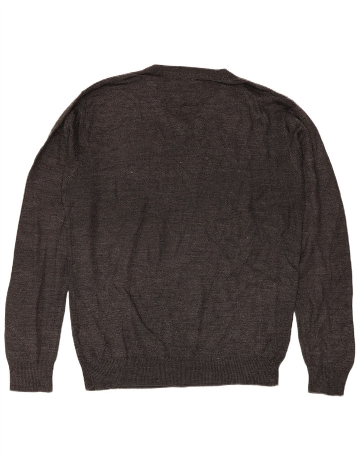 PIERRE CARDIN Pull Col V Homme Gris Moyen Acrylique