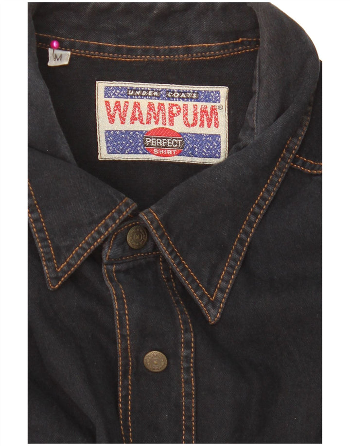 WAMPUM Chemise en Jean Homme Bleu Marine Moyen