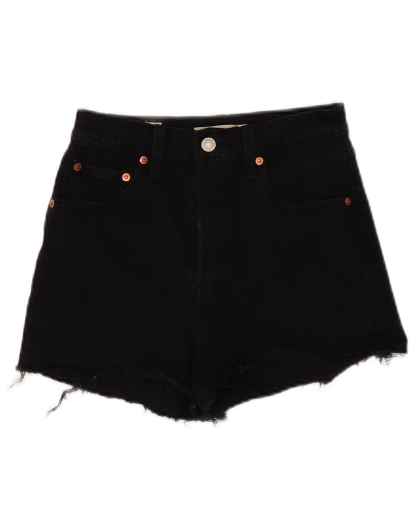 Levi's Short en Jean Taille Haute Femme W25 XS Noir Coton