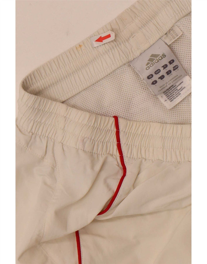 Adidas Short de sport Climalite pour homme, grand, blanc, color block, polyester
