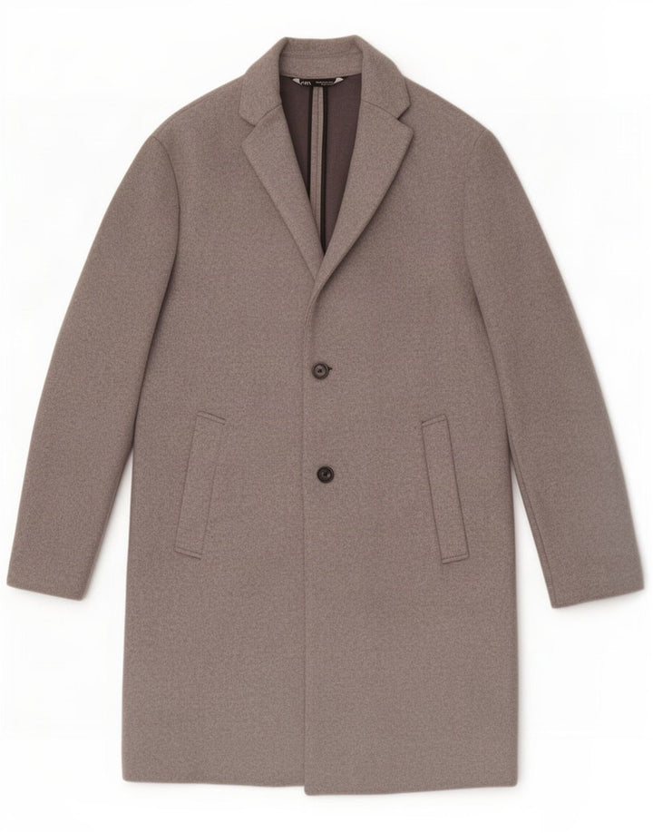 Zara Manteau Homme UK 14 Gris Moyen