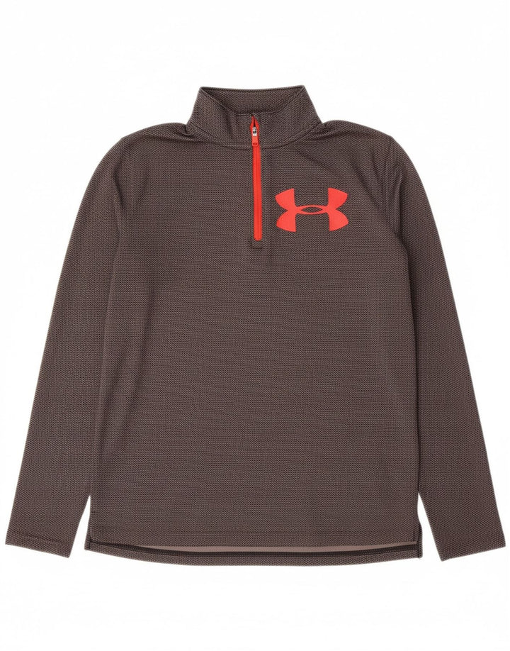 UNDER ARMOUR Boys Graphic Pullover Tracksuit Top 13-14 Years XL Grey