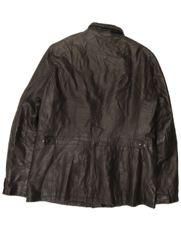 veste en cuir homme vintage UK 42 XL Noir