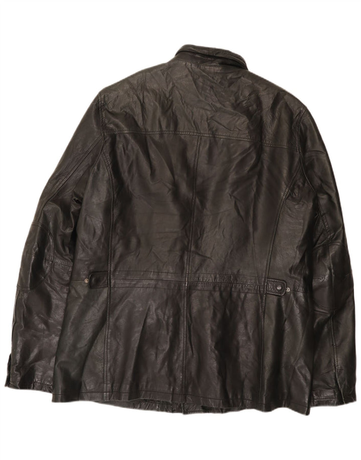 veste en cuir homme vintage UK 42 XL Noir