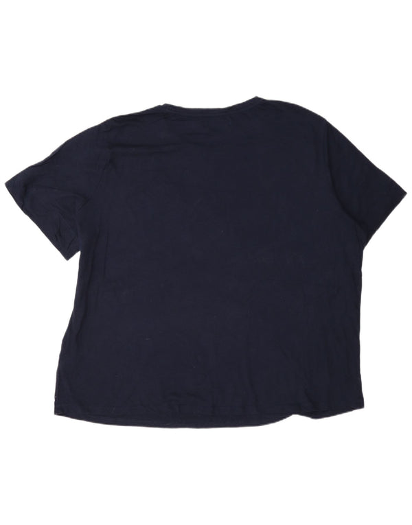 Ralph Lauren T-Shirt Femme Top UK 20 2XL Bleu Marine Coton