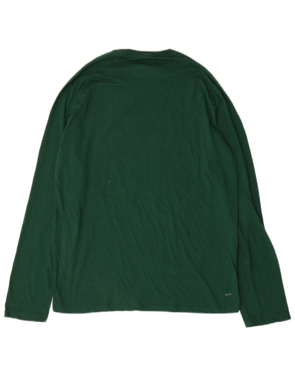 Adidas Climalite Graphic Top à manches longues en coton vert pour homme