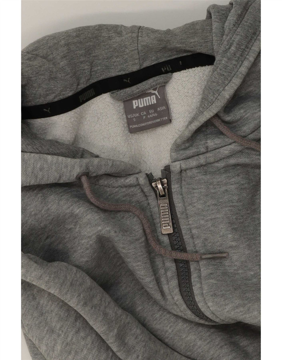Puma Sweat à capuche zippé pour homme, petit, gris moucheté