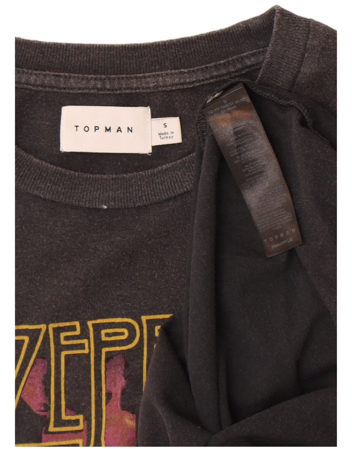 Topman T-Shirt Graphique Homme Petit Gris Coton