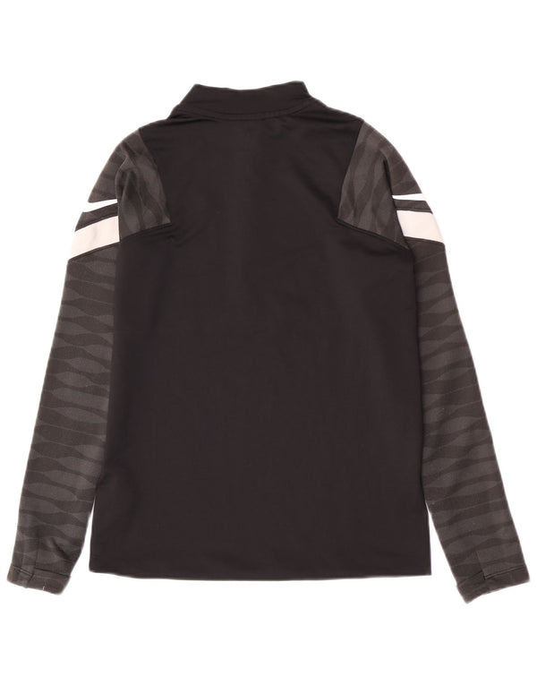 Nike Haut de survêtement régulier à col zippé pour garçon 10-11 ans Noir moyen Sports