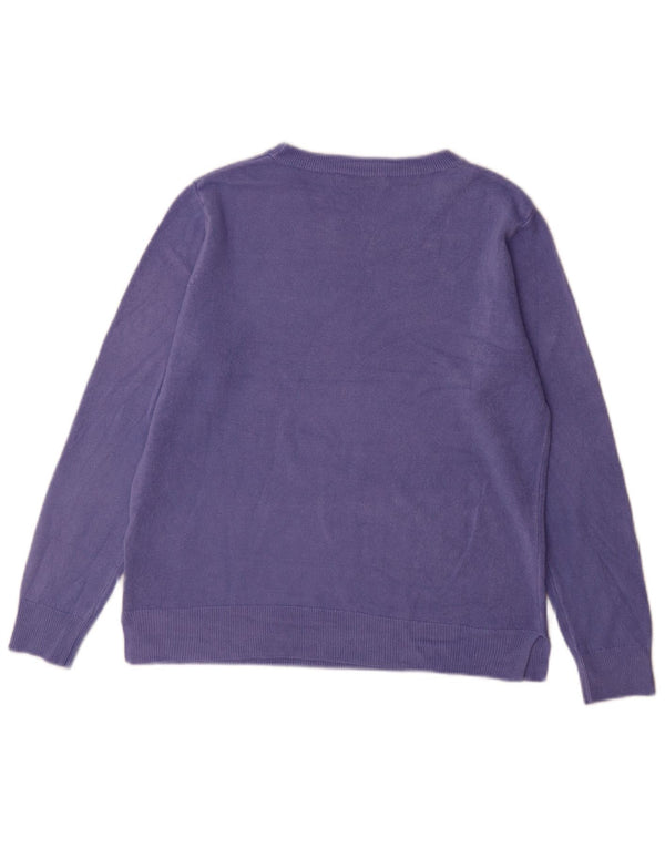 Marks & Spencer Pull col bateau pour femme UK 14 Large Acrylique Violet