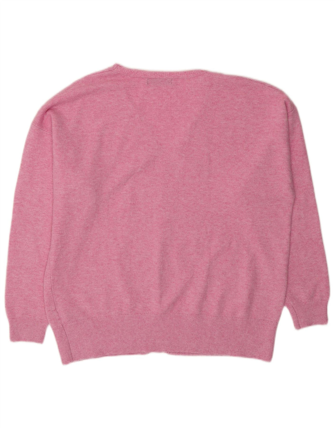 Marks & Spencer Pull surdimensionné à col en V pour femme UK 14 Rose moyen