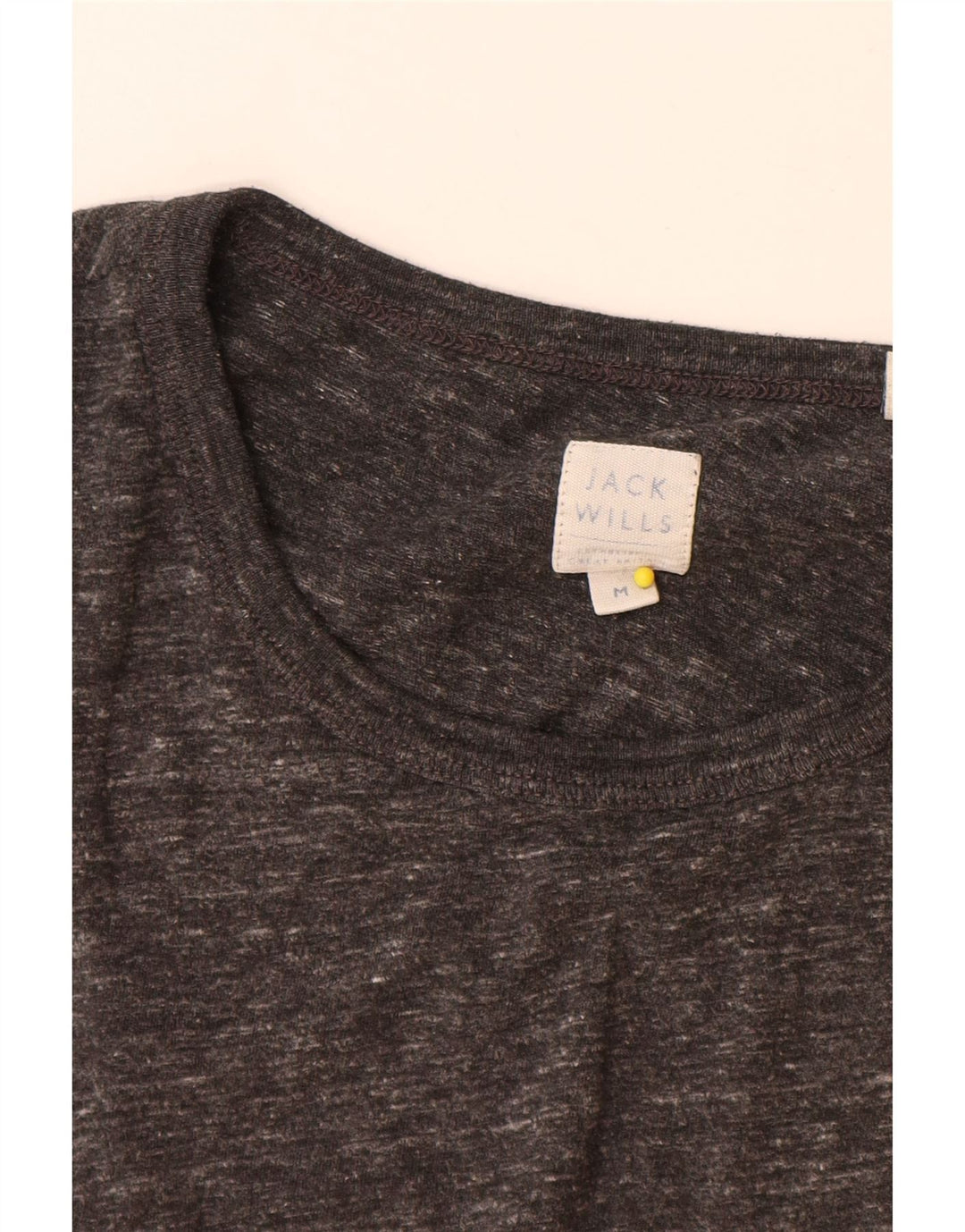 Jack Wills Haut à manches longues pour homme en coton moucheté gris moyen