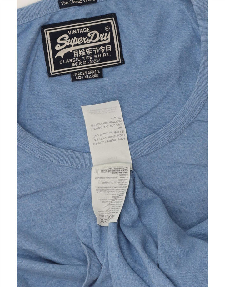 Superdry Débardeur XL Bleu Coton Homme