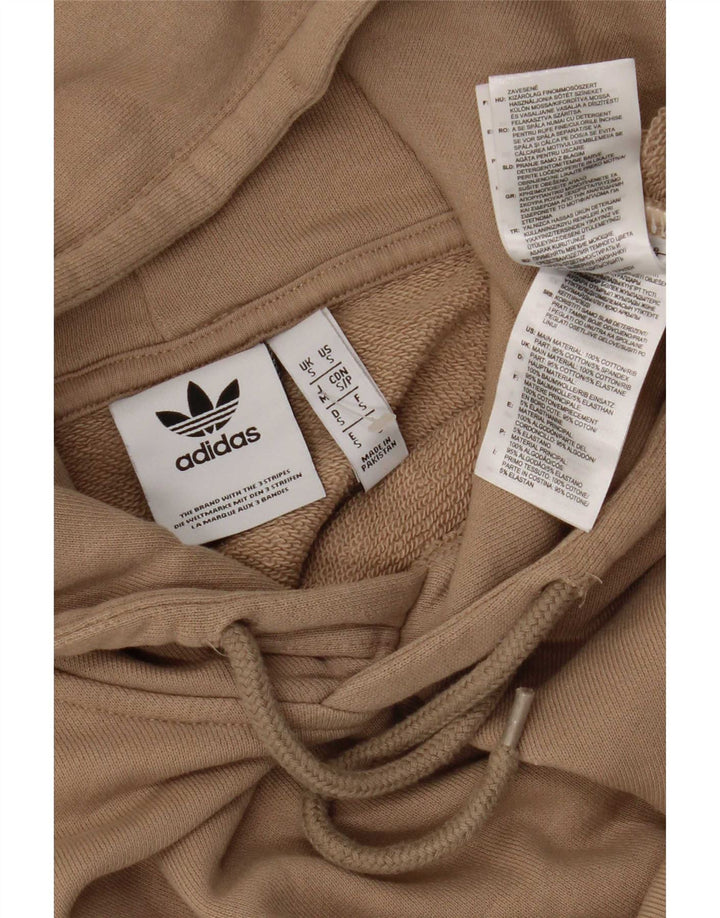 Adidas Pull à capuche pour homme Petit coton marron