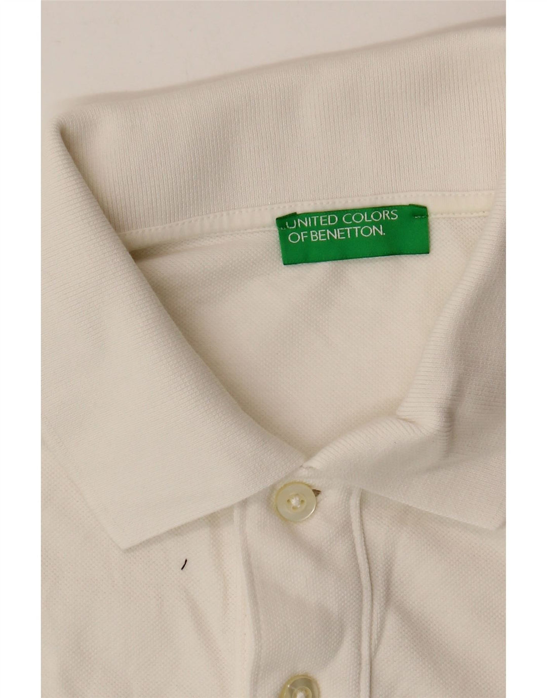 BENETTON Polo Homme Blanc Moyen