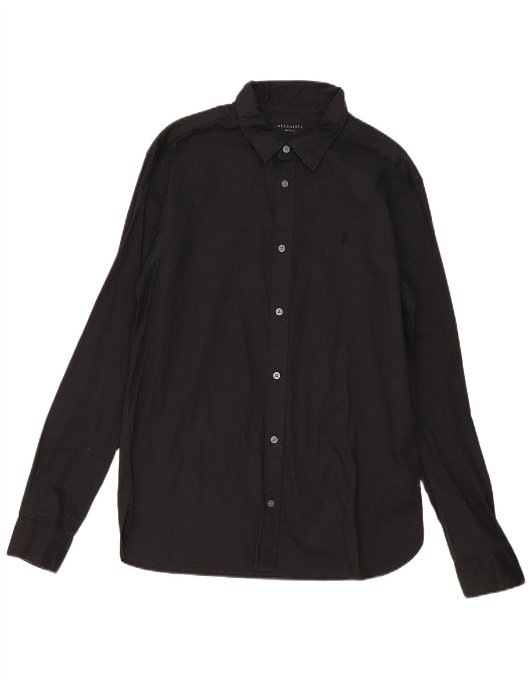 All Saints Chemise Homme Coton Noir Moyen