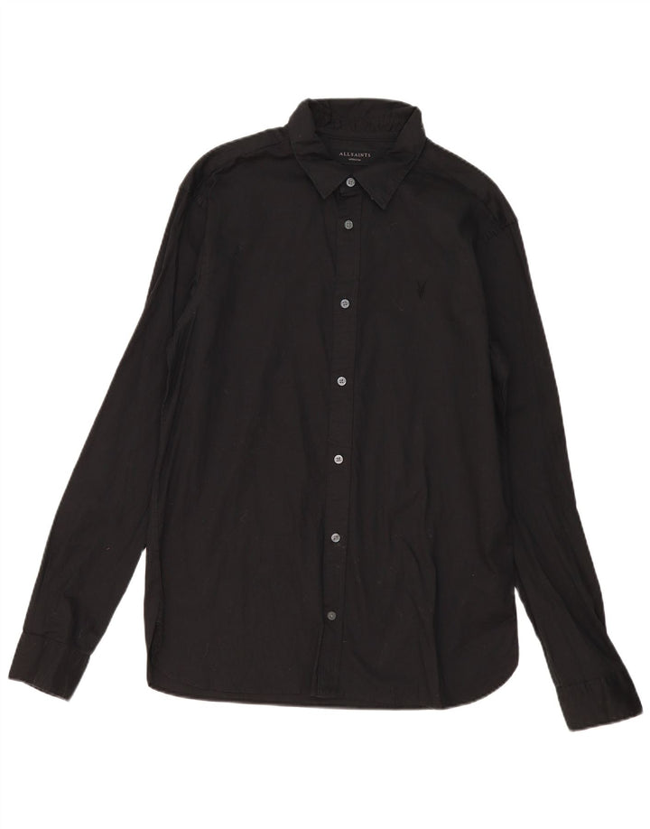 All Saints Chemise Homme Coton Noir Moyen
