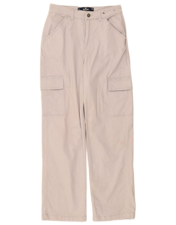 Hollister Pantalon cargo taille haute Dad pour femme US 2 XS W26 L28 Gris