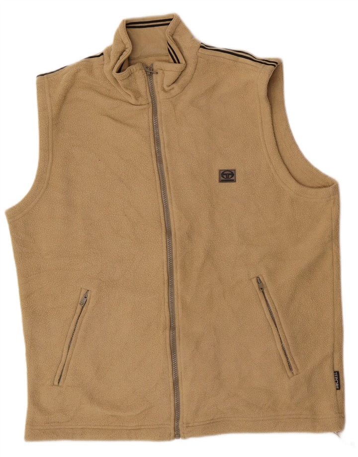 Sergio Tacchini Gilet polaire pour homme UK 38 Beige moyen