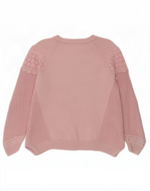 Marks & Spencer Pull col bateau pour femme UK 14 Grand rose floral